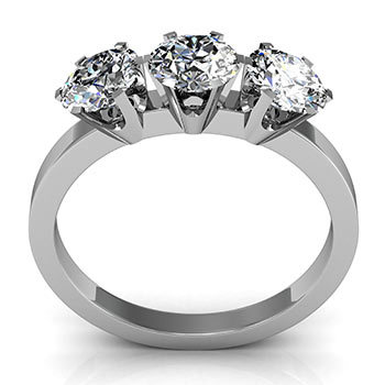 Diamond engagement ring used as a visual for jewelry evaluation